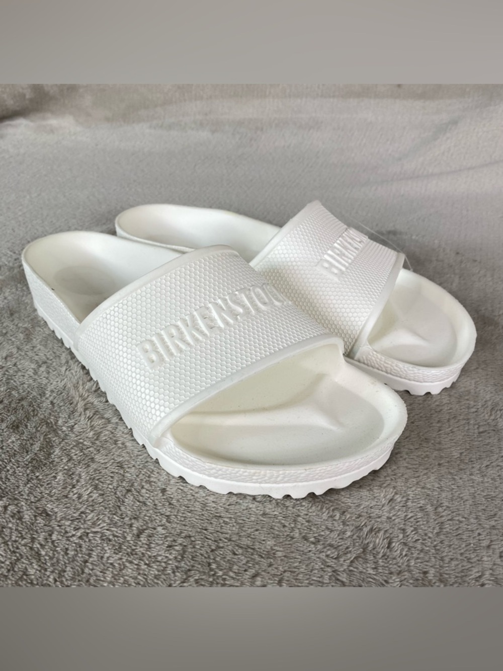 Birkenstock Barbados EVA Slide Sandals Womens US 7 EU 38 White Comfort Slide NEW